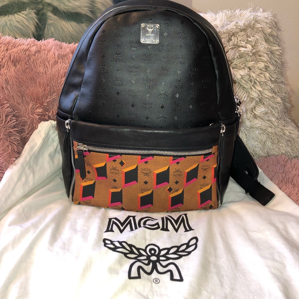 Authentic MCM Dual Star PVC Large Backpack - Picture 2 of 8